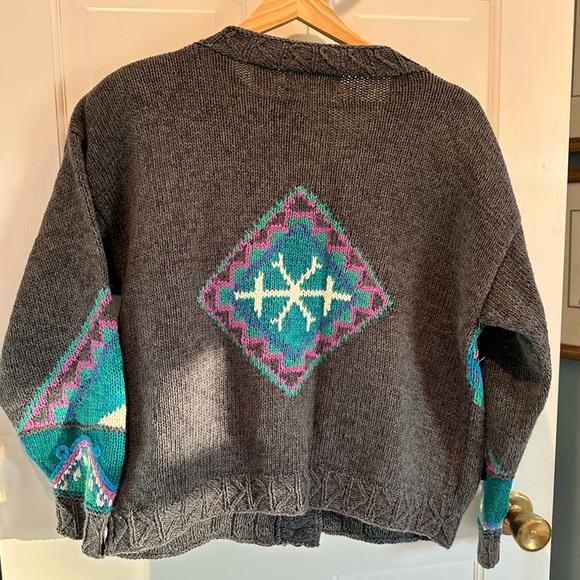 Vintage Hand Knit Cardigan - Picture 3 of 4